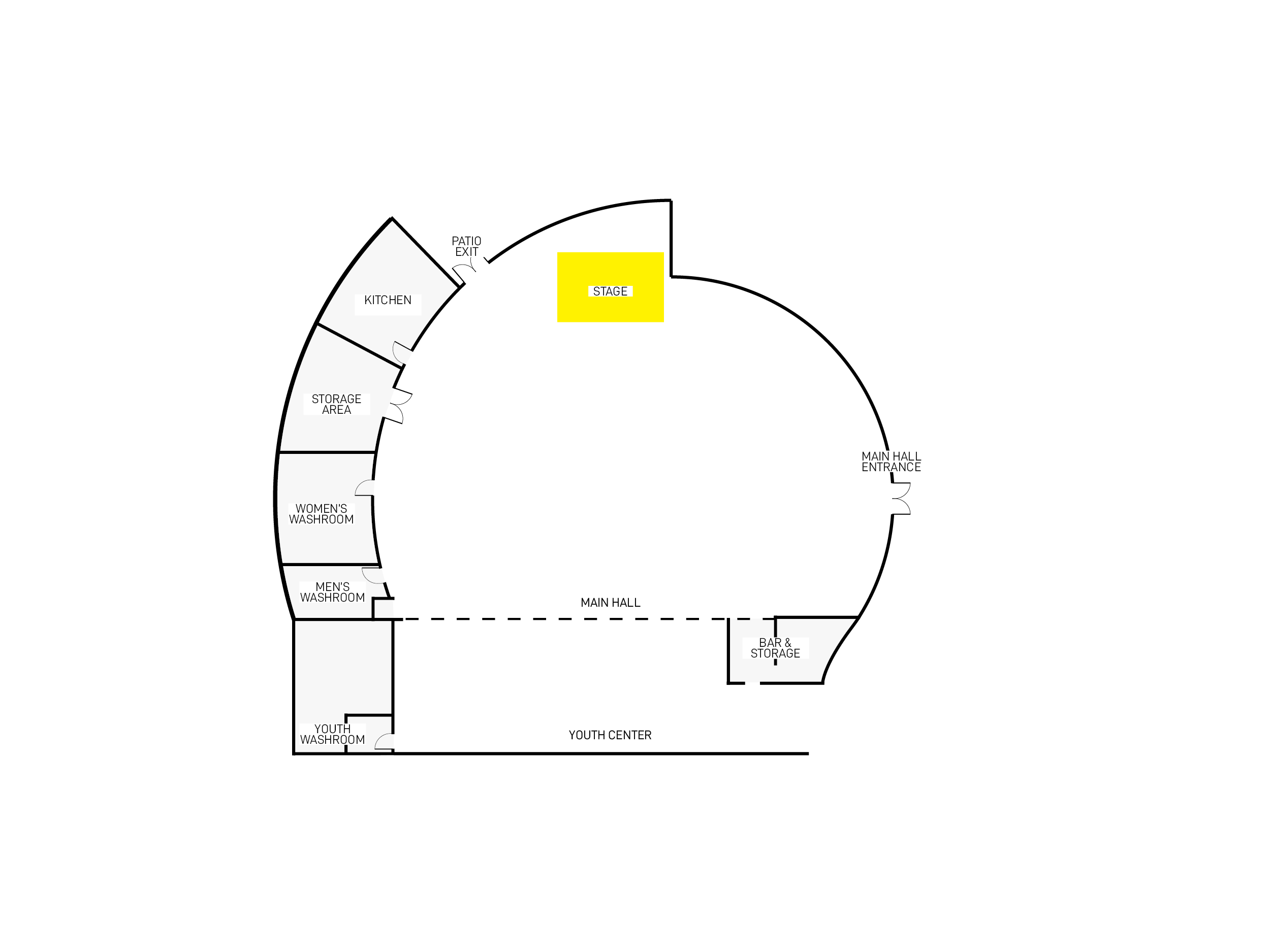 Design your own layout for the Watson Lake Community Hall