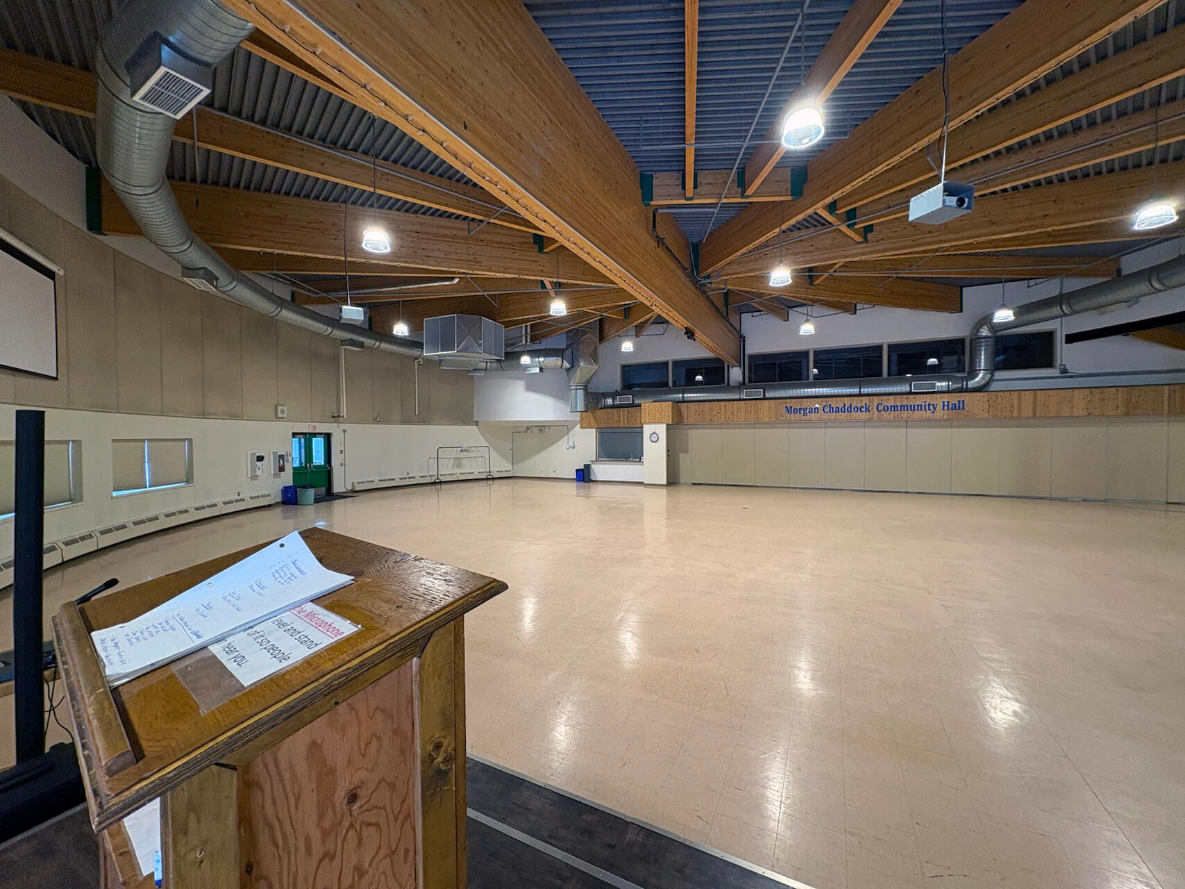 Watson Lake Community Hall interior view 2