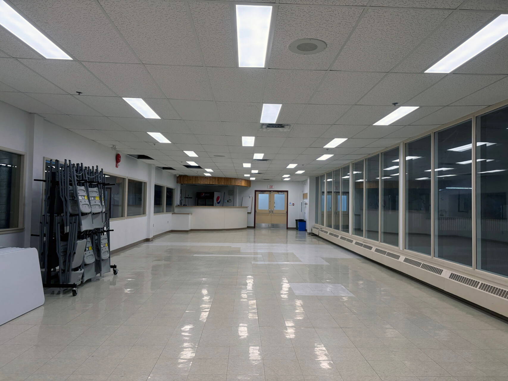 Watson Lake Mezzanine Hall interior view 1